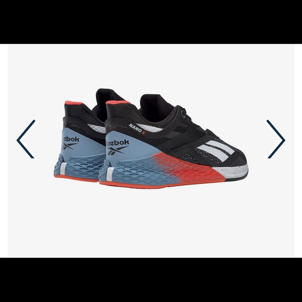 Brand New Reebok Nano X (Black/white/vivid) size 10